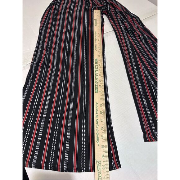 Ultra Flirt Cap Sleeve Pinstripe Wide Leg Jumpsuit Women’s Plus Size 1X - Picture 10 of 13